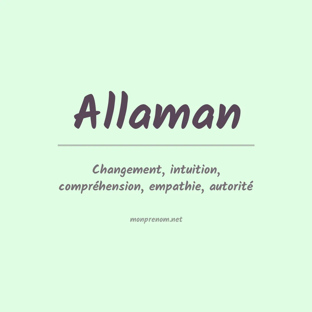 Prénom Allaman