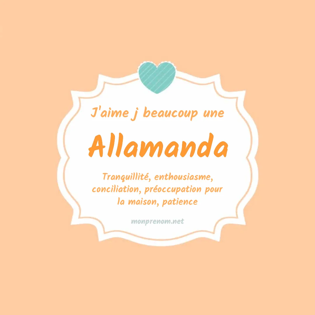 J'aime beaucoup Allamanda
