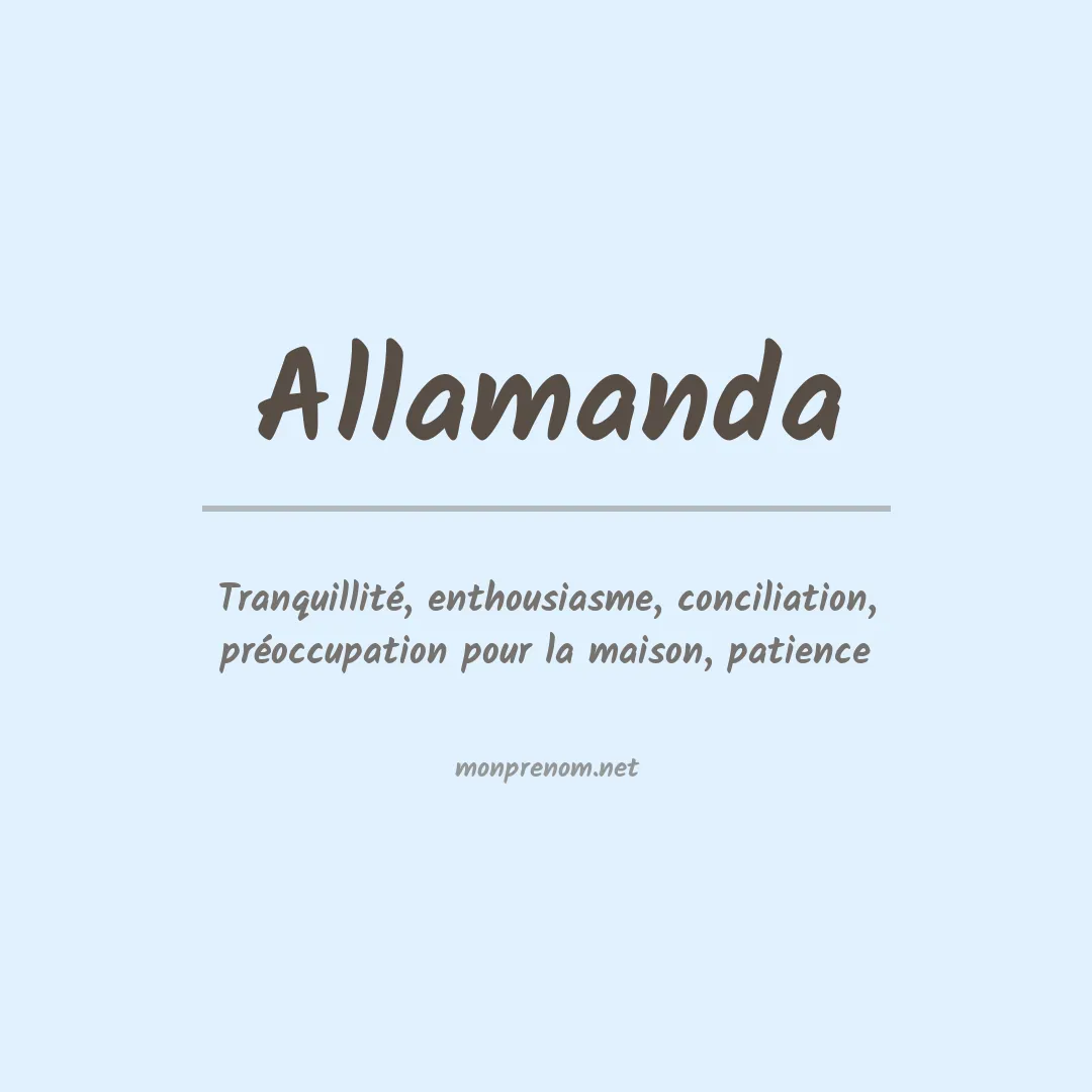 Signification du prénom Allamanda