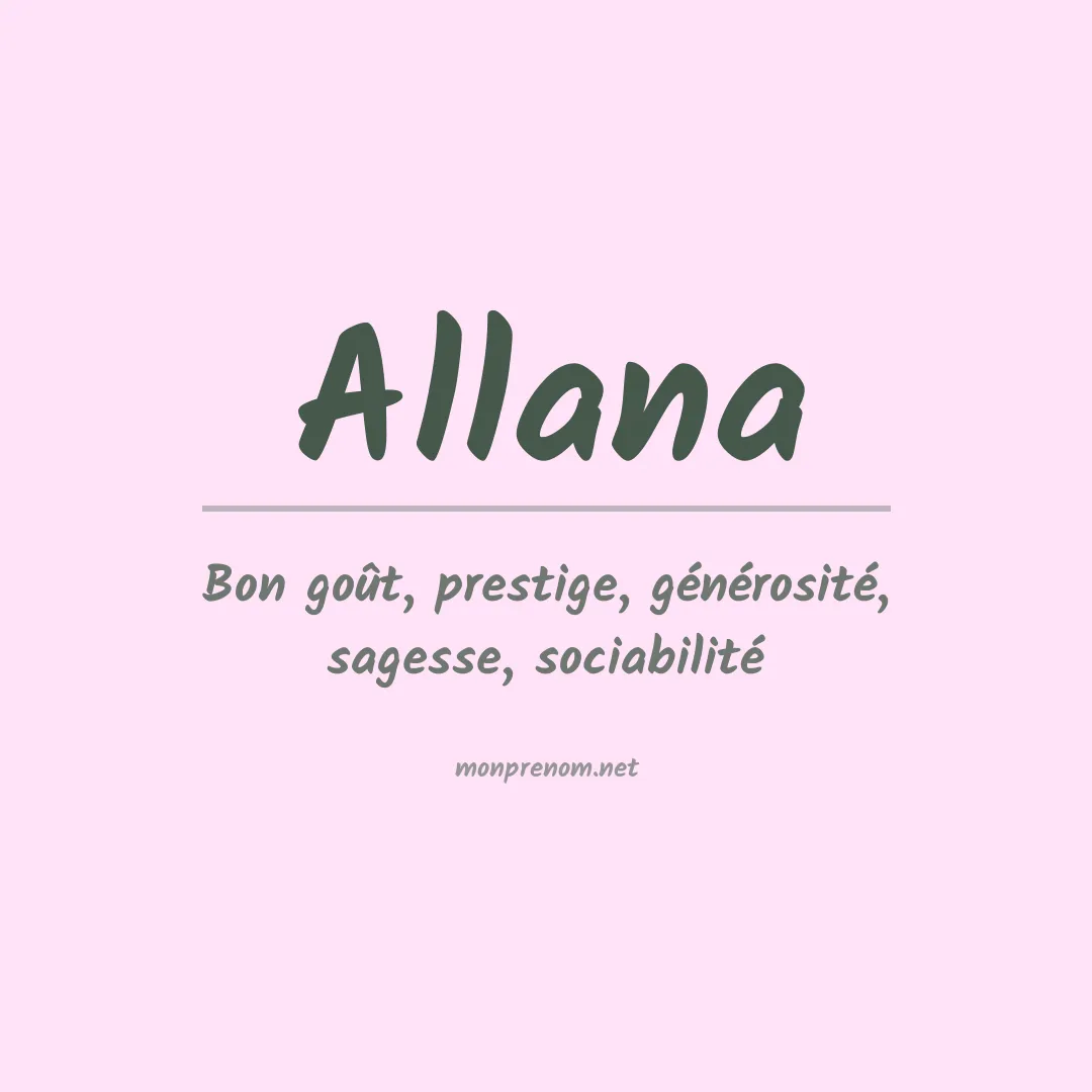 Prénom Allana