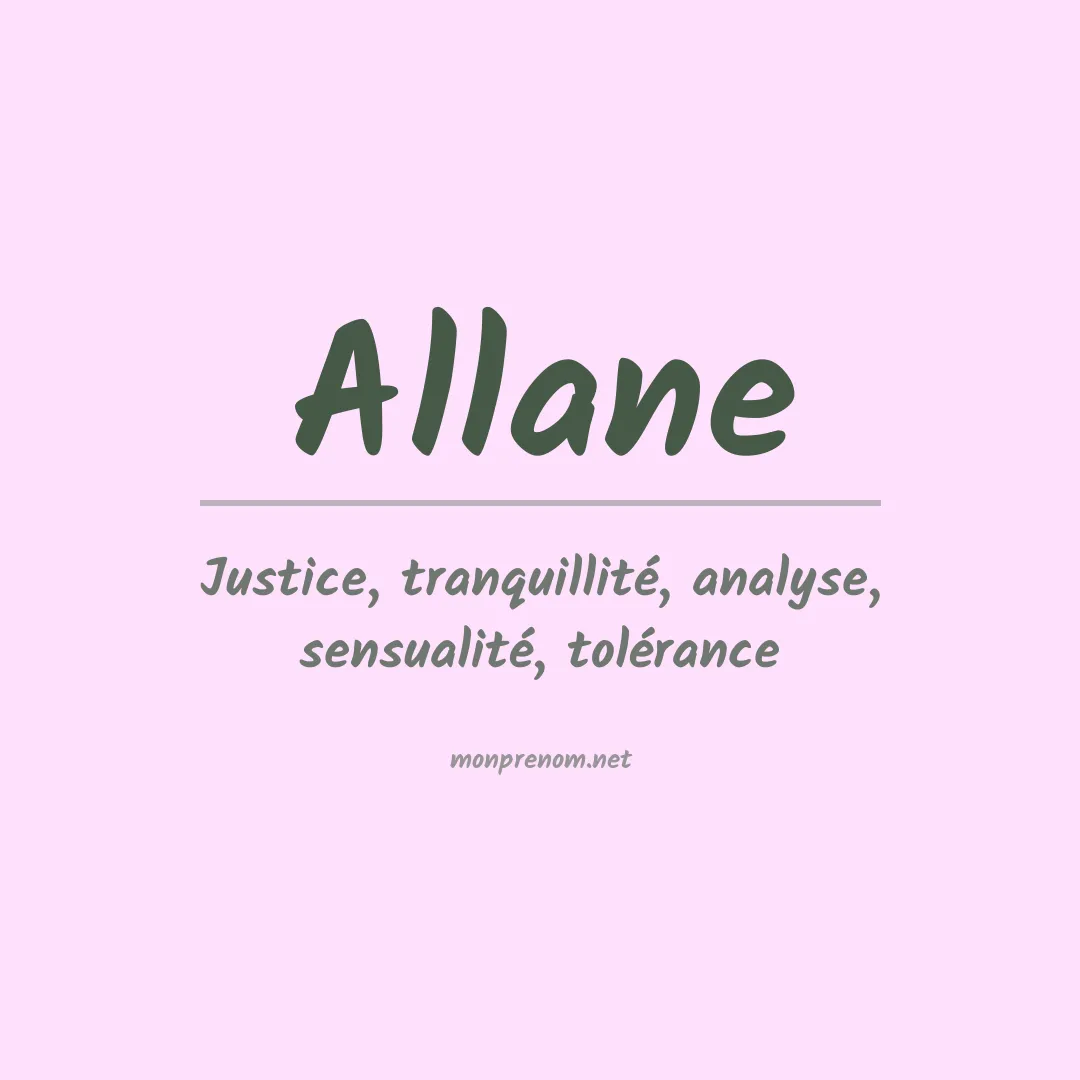 Prénom Allane