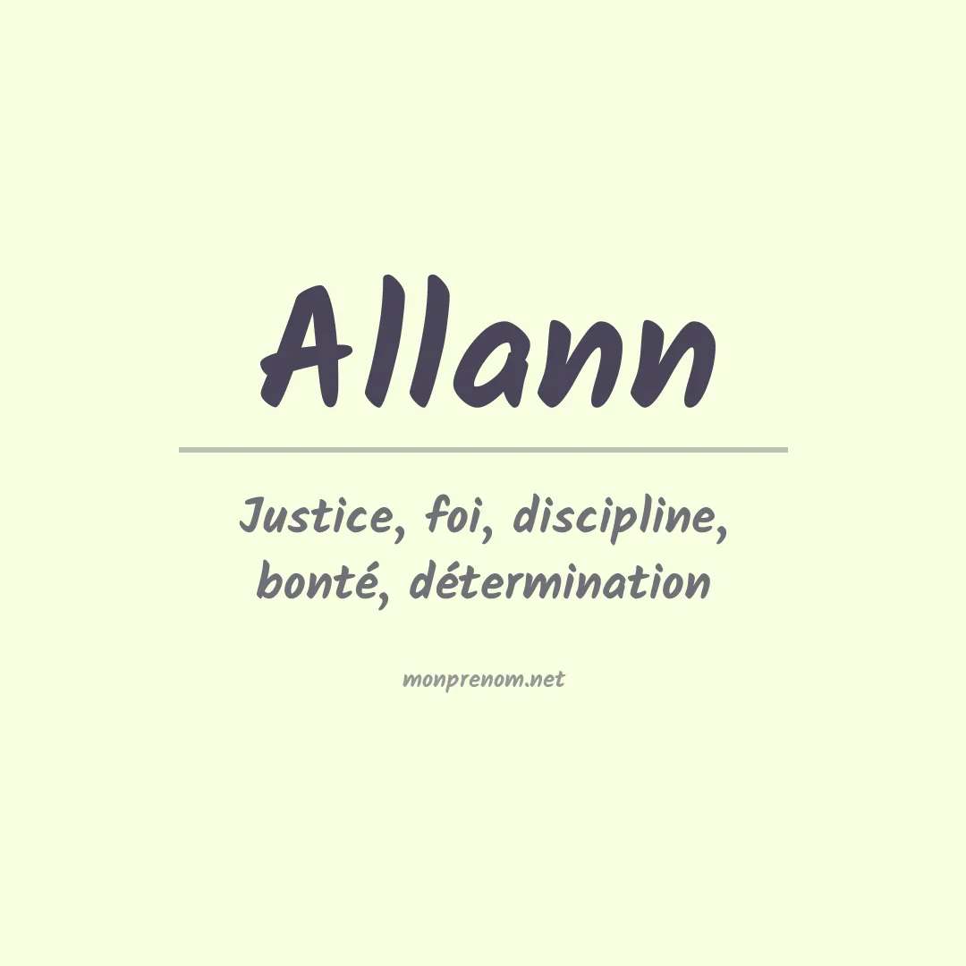 Prénom Allann