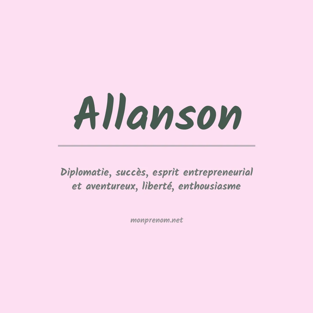 Prénom Allanson