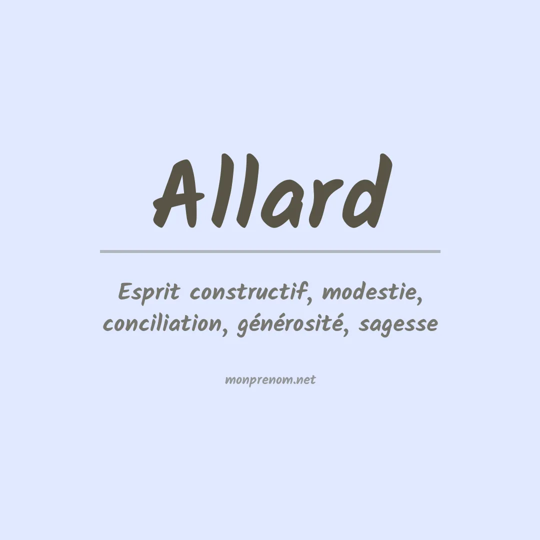 Prénom Allard