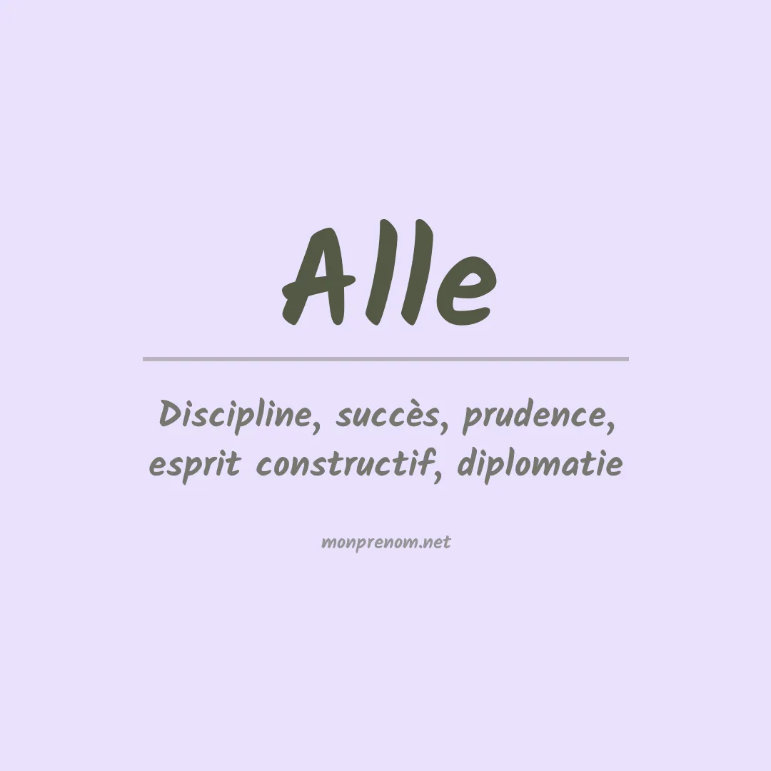 Prénom Alle