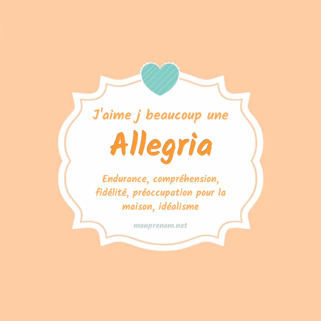 J'aime beaucoup Allegria