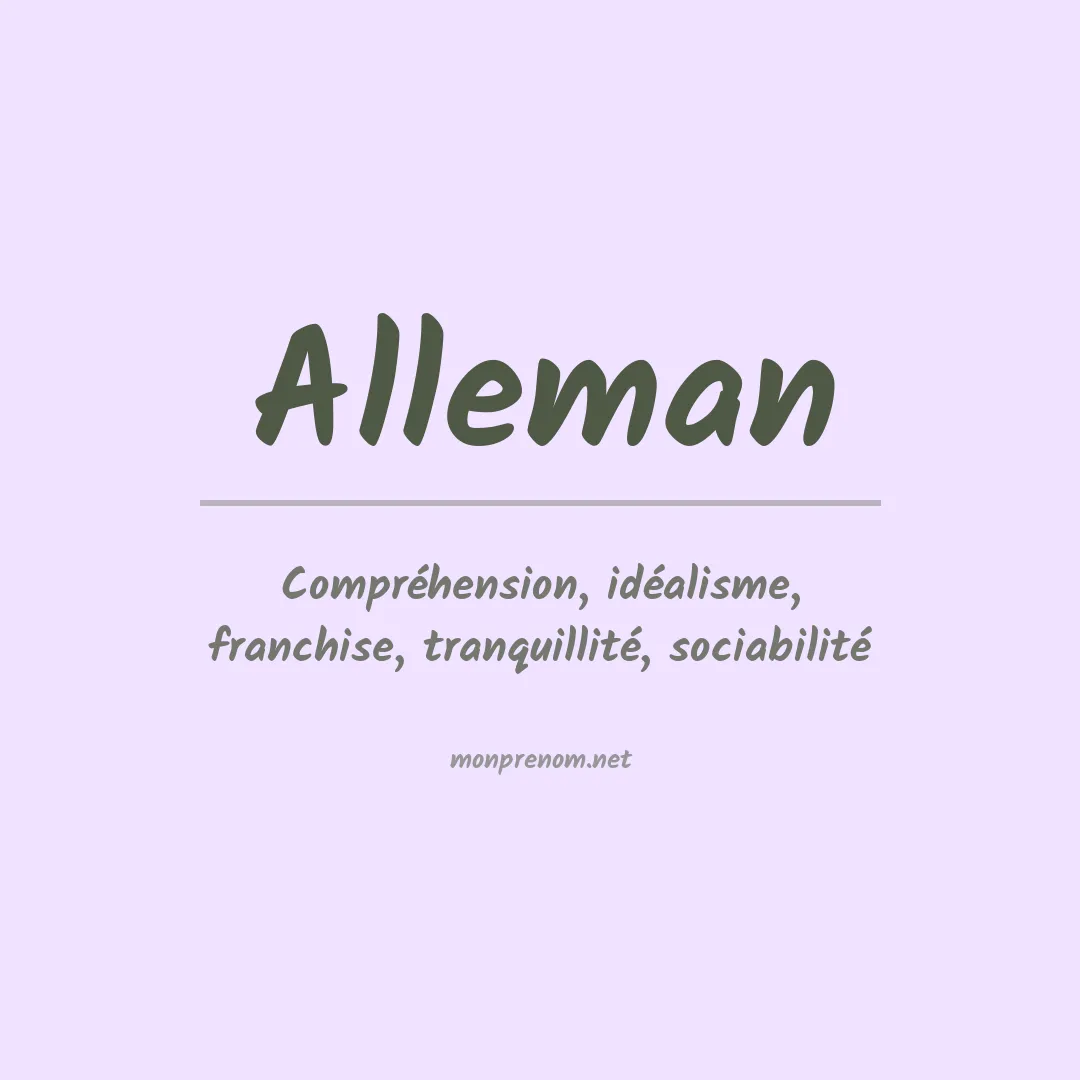 Prénom Alleman