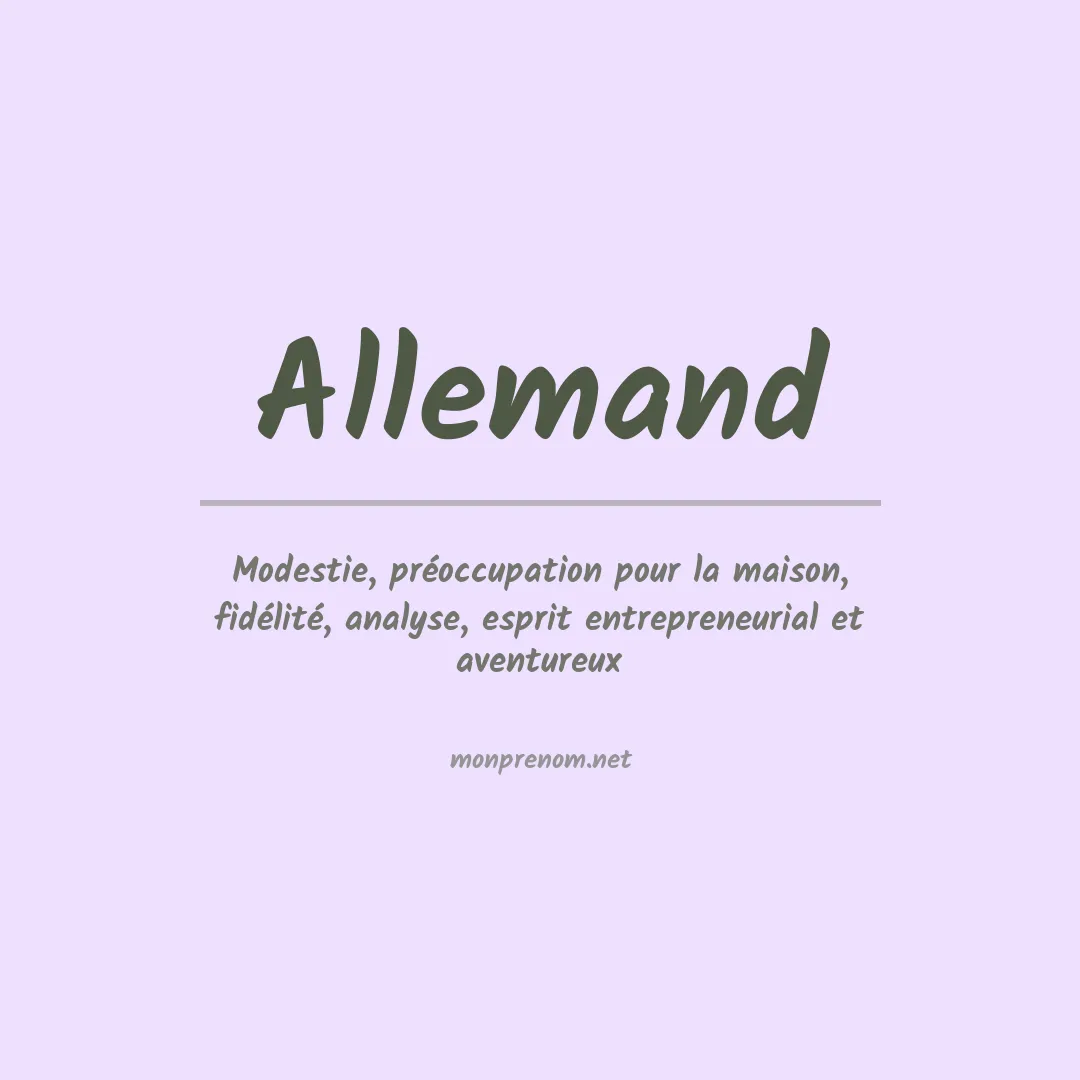 Prénom Allemand