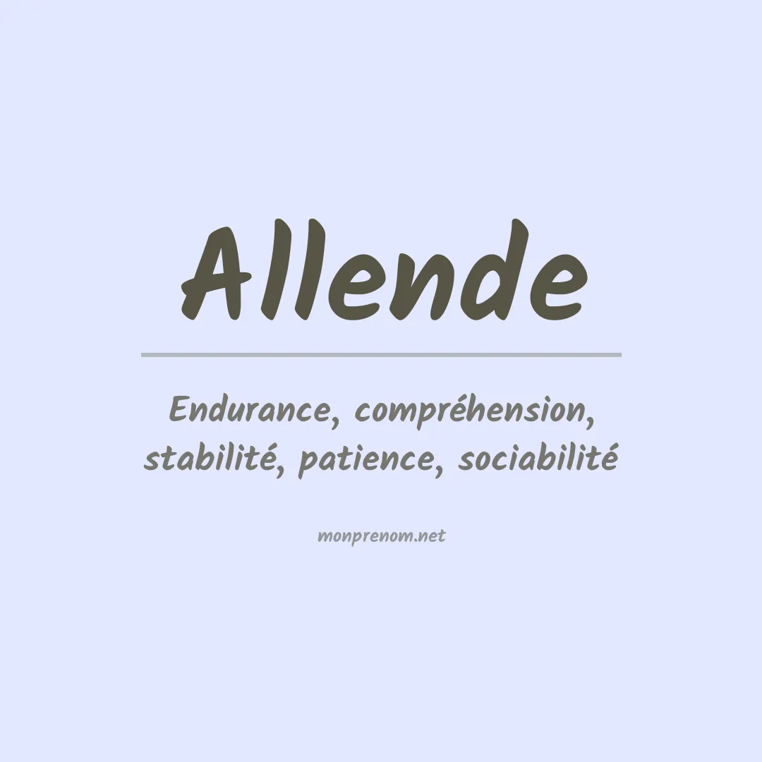 Prénom Allende
