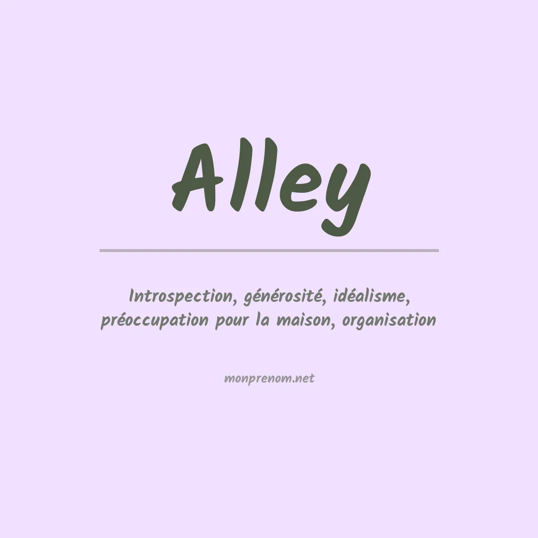 Prénom Alley