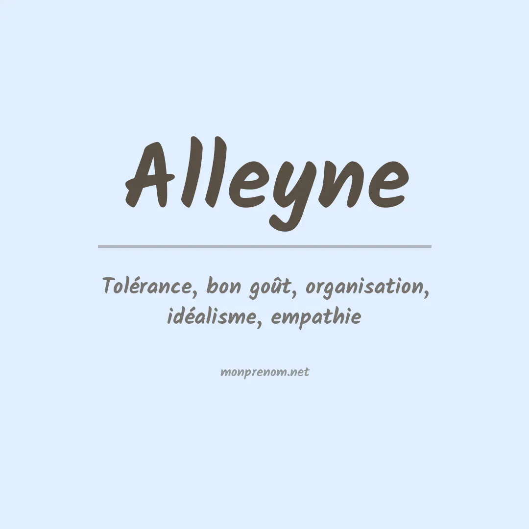 Prénom Alleyne