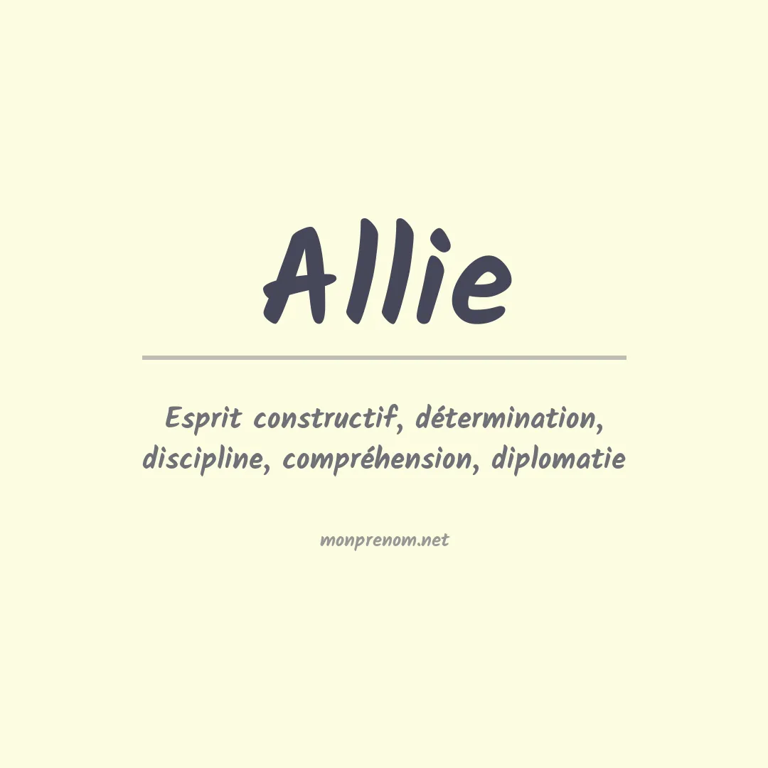 Prénom Allie