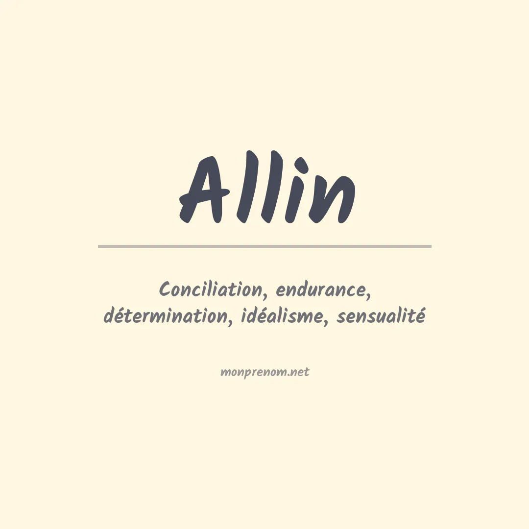 Prénom Allin