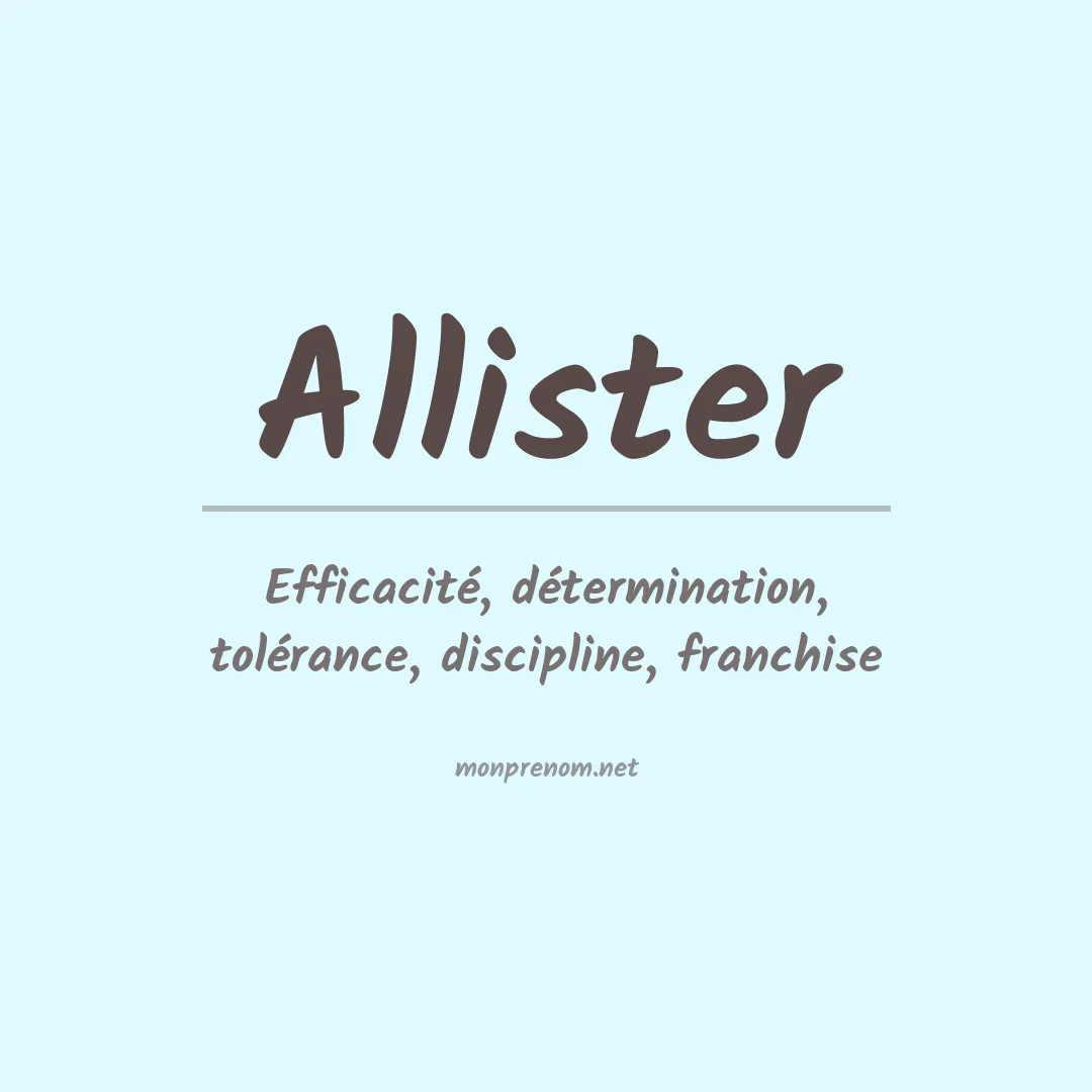 Prénom Allister