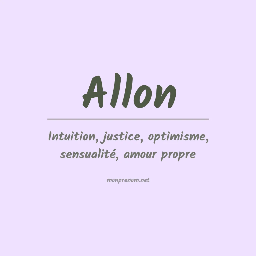 Prénom Allon