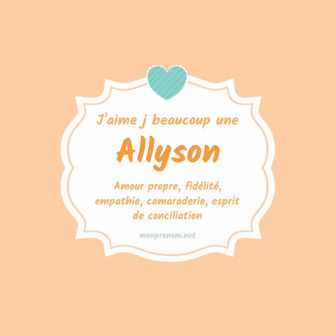 J'aime beaucoup Allyson