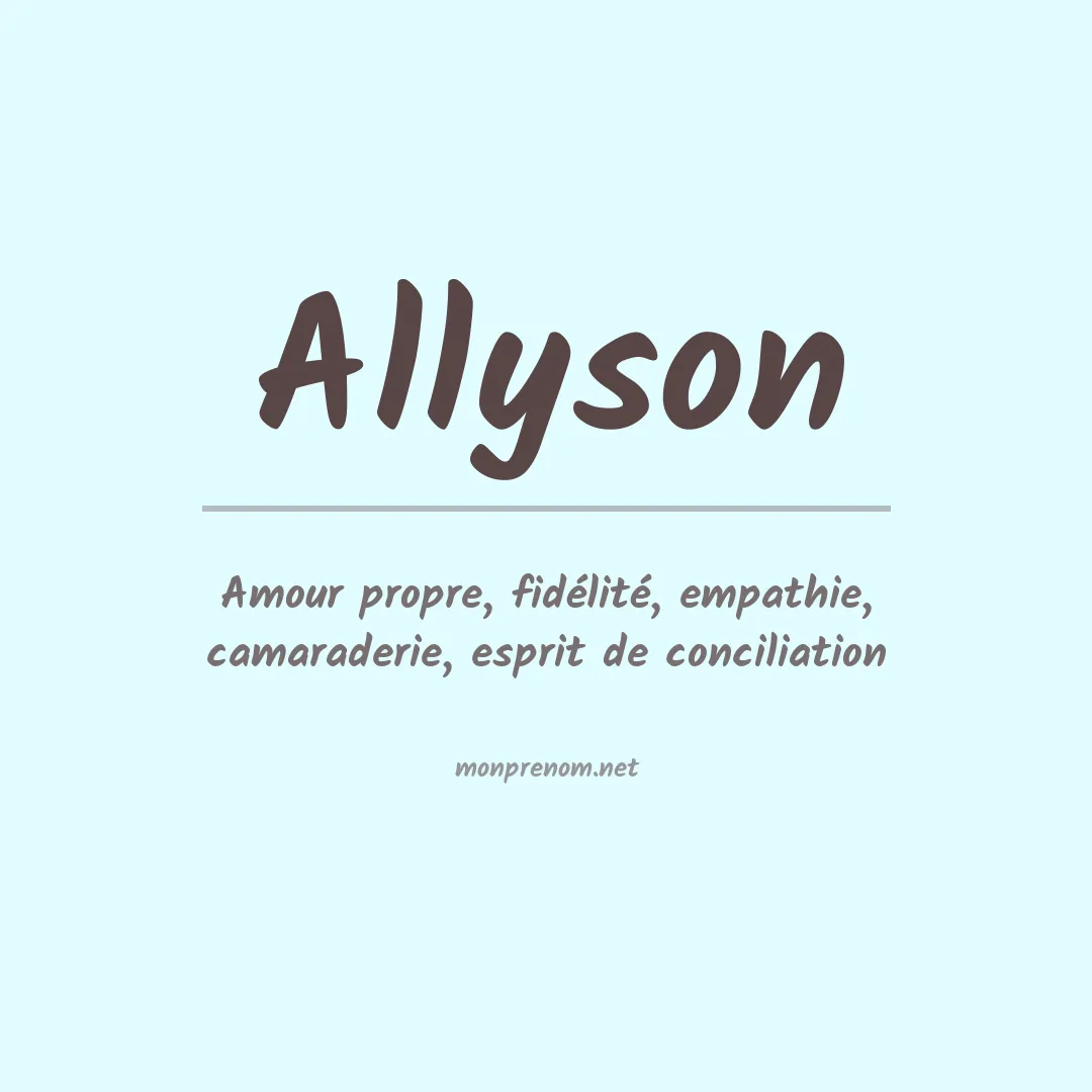 Prénom Allyson