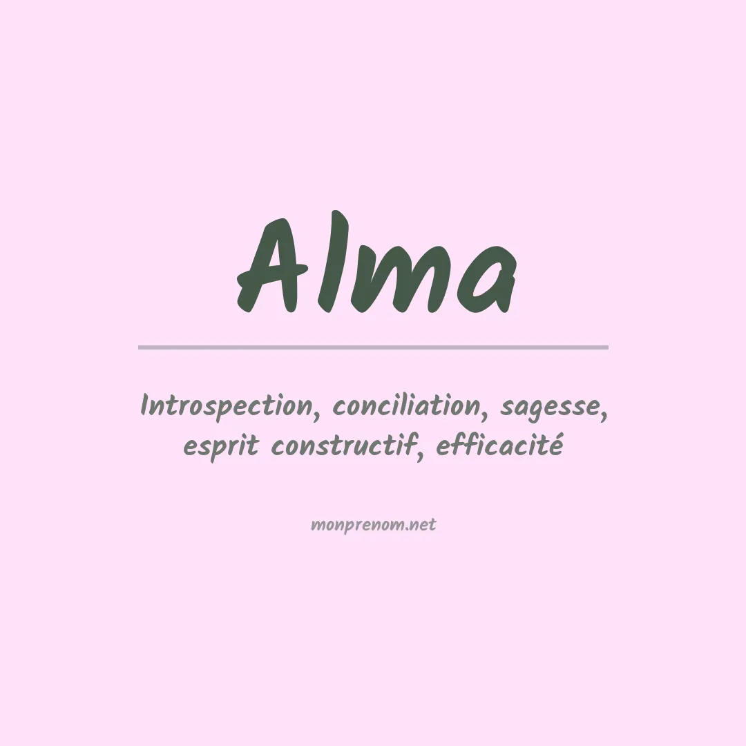 Prénom Alma