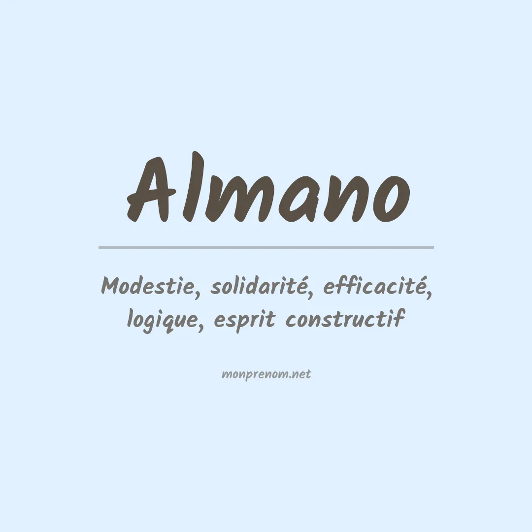 Signification du prénom Almano