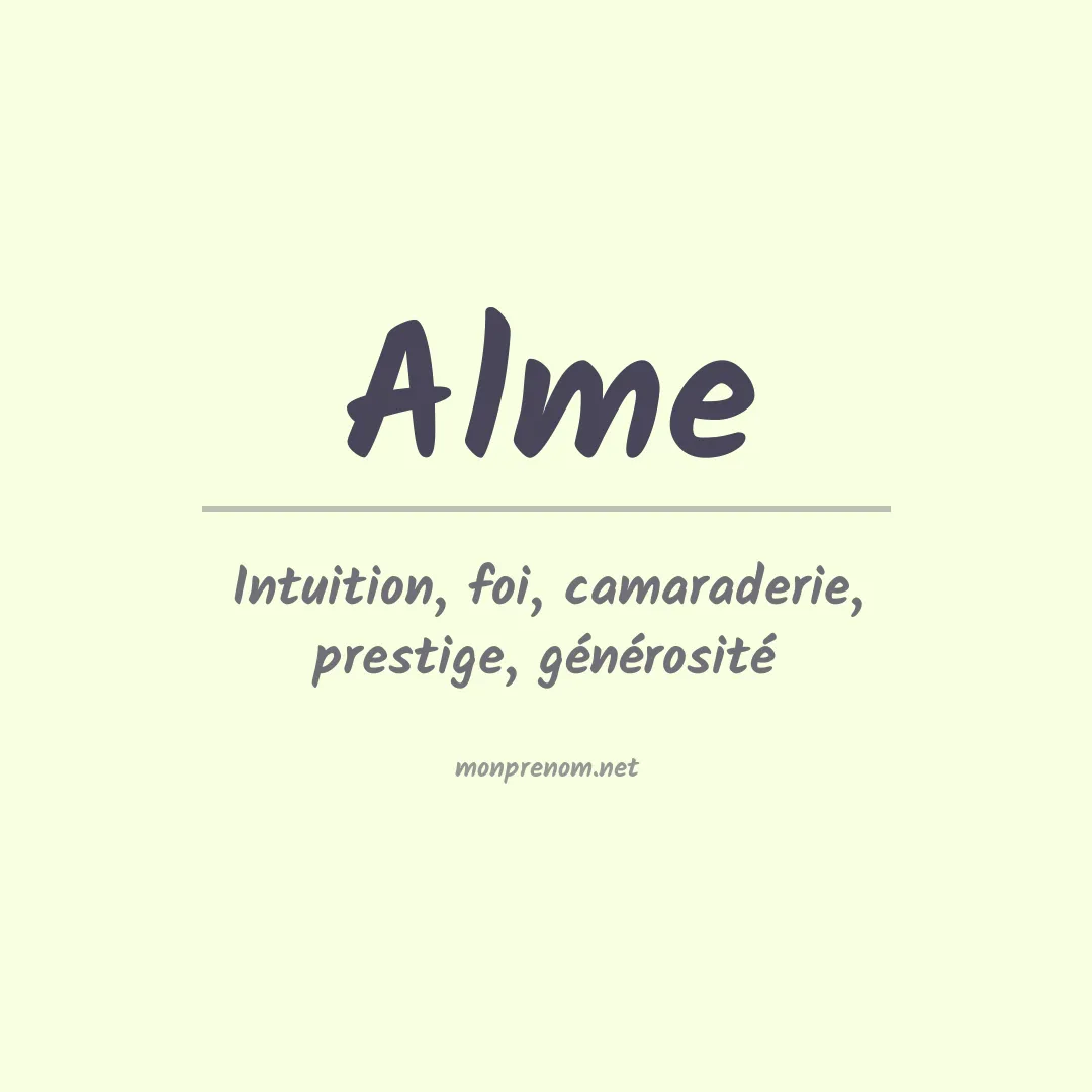 Prénom Alme