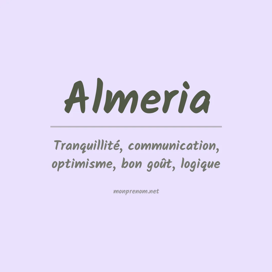 Signification du prénom Almeria