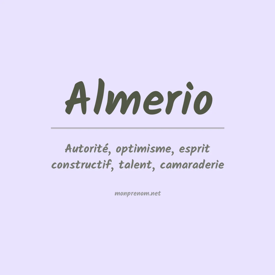 Signification du prénom Almerio