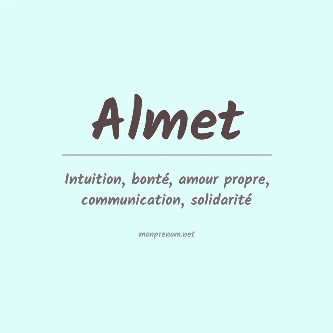 Signification du prénom Almet
