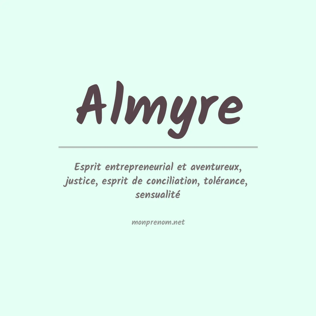 Signification du prénom Almyre