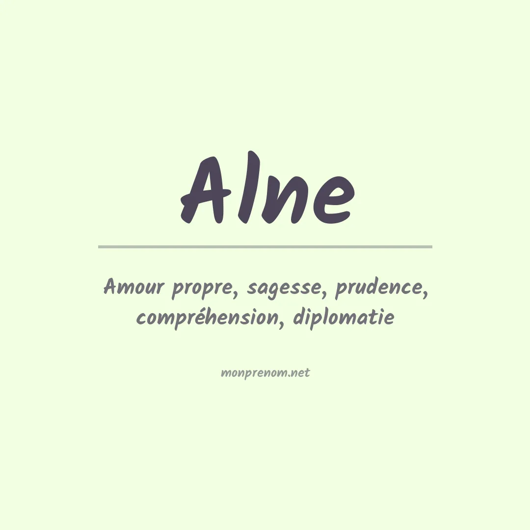 Signification du prénom Alne