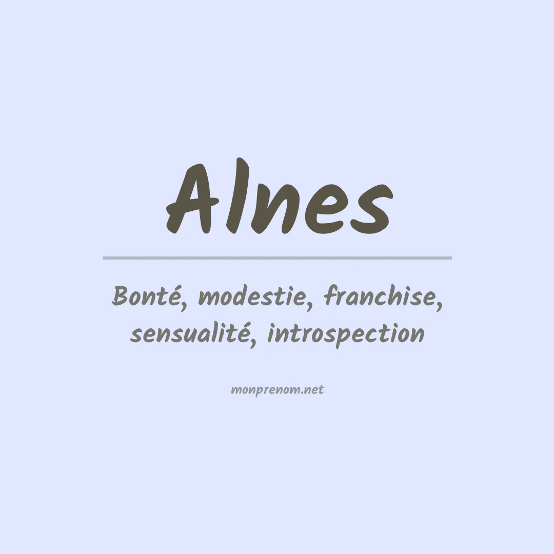 Signification du prénom Alnes