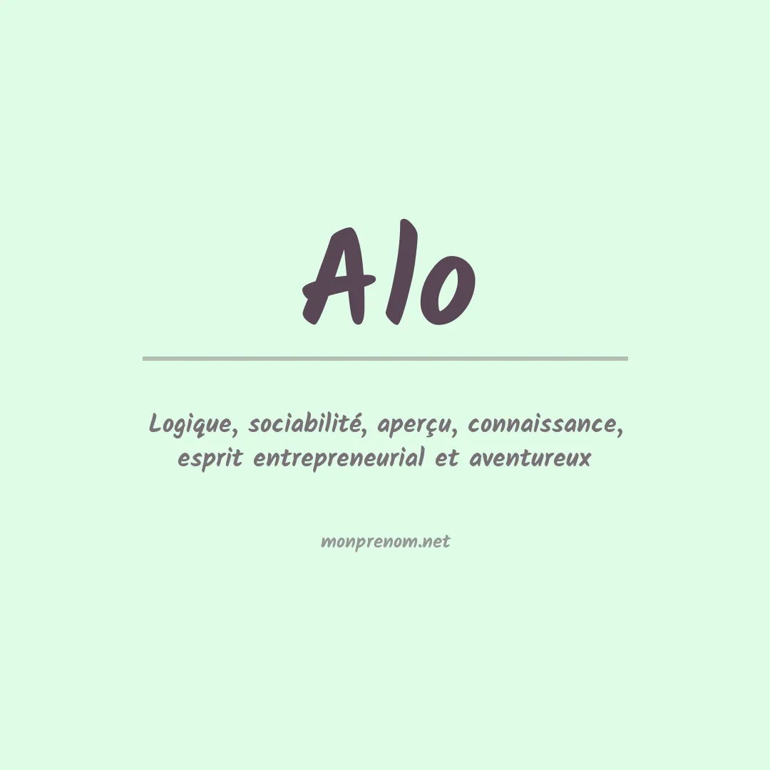 Prénom Alo