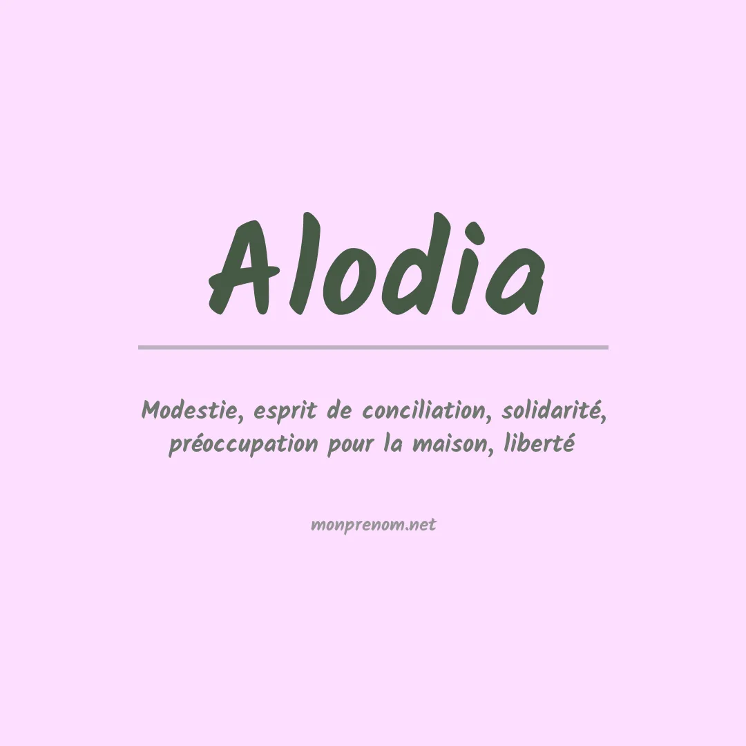 Signification du prénom Alodia