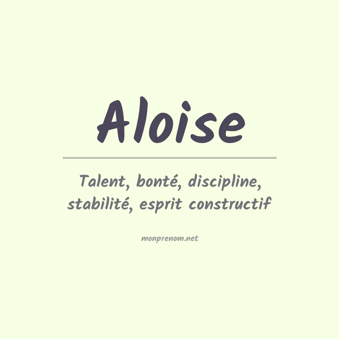Prénom Aloise