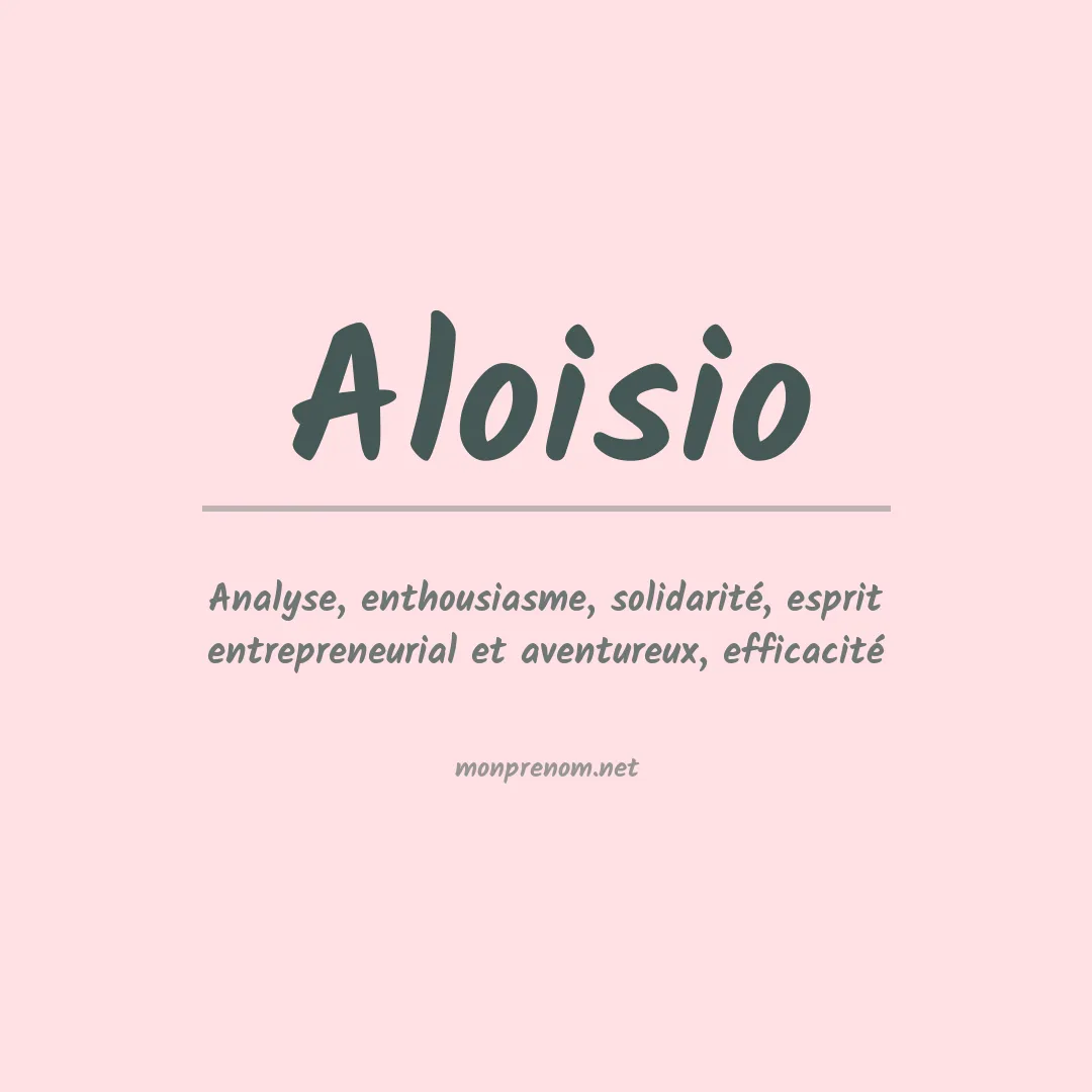 Prénom Aloisio