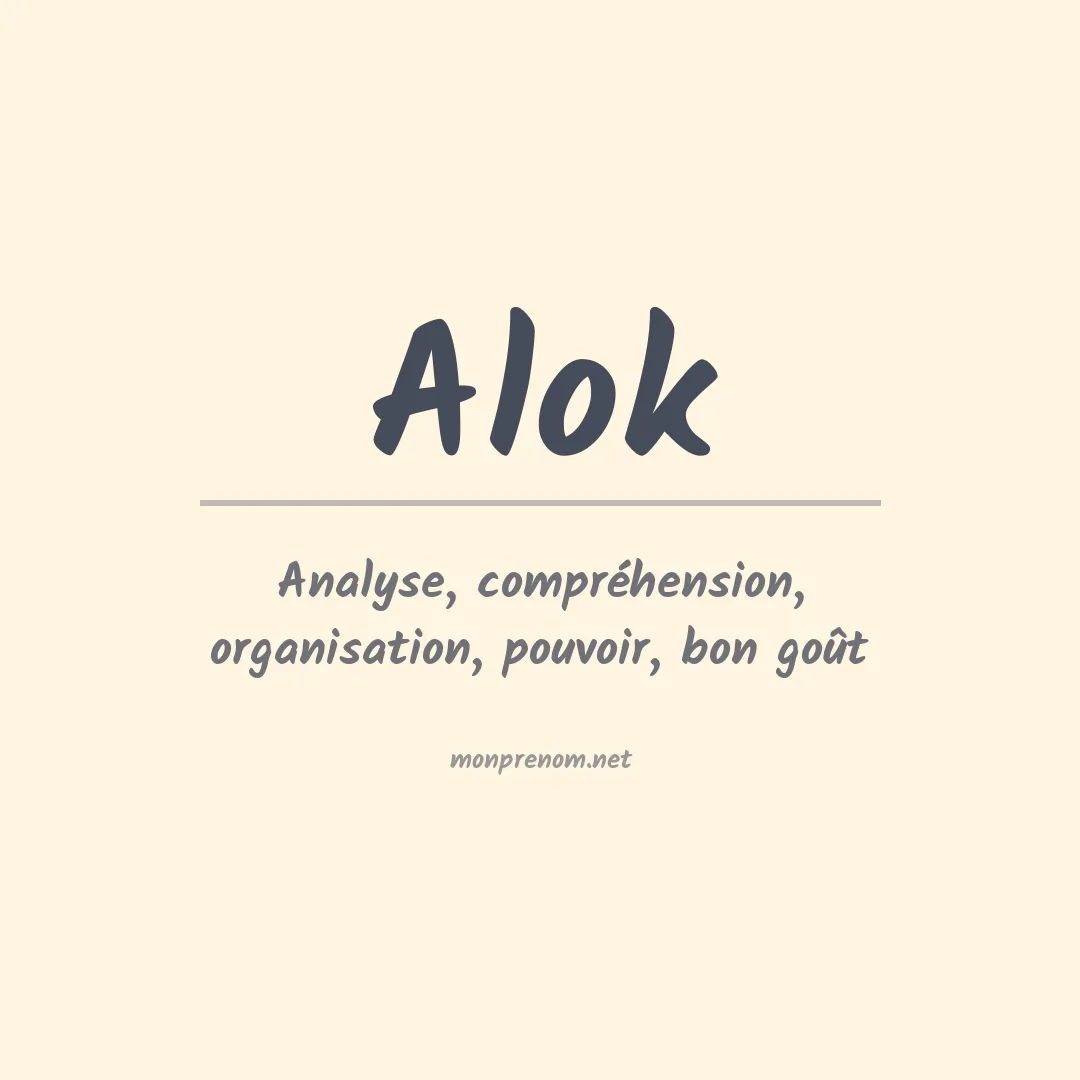Signification du prénom Alok