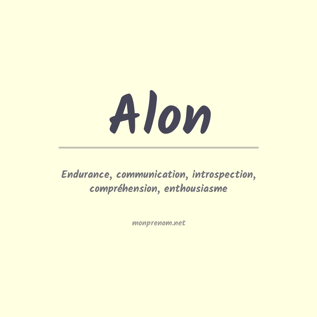 Prénom Alon