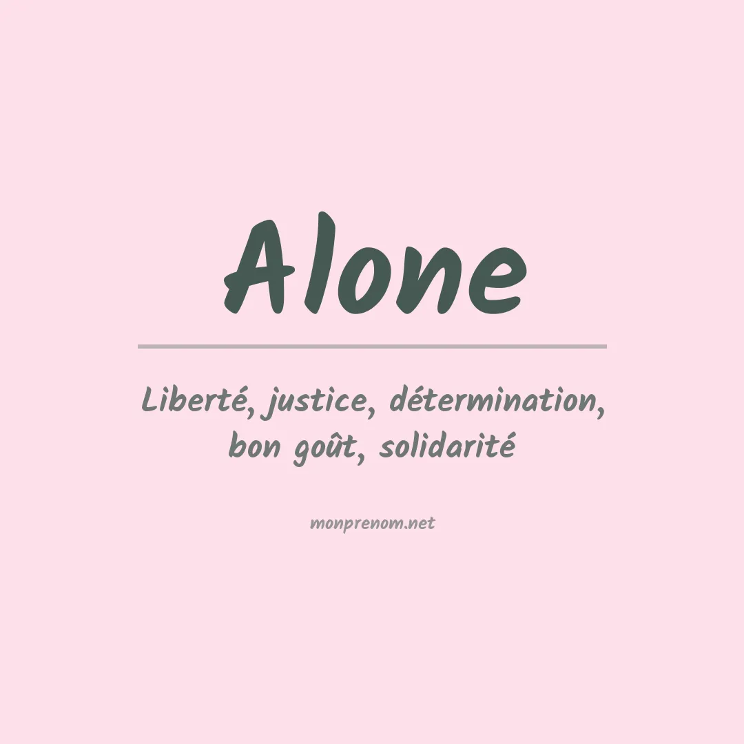 Prénom Alone