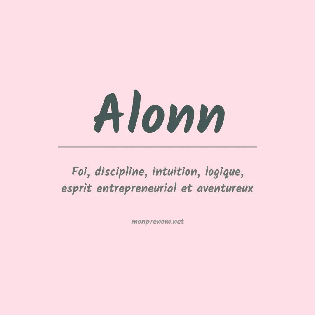 Signification du prénom Alonn