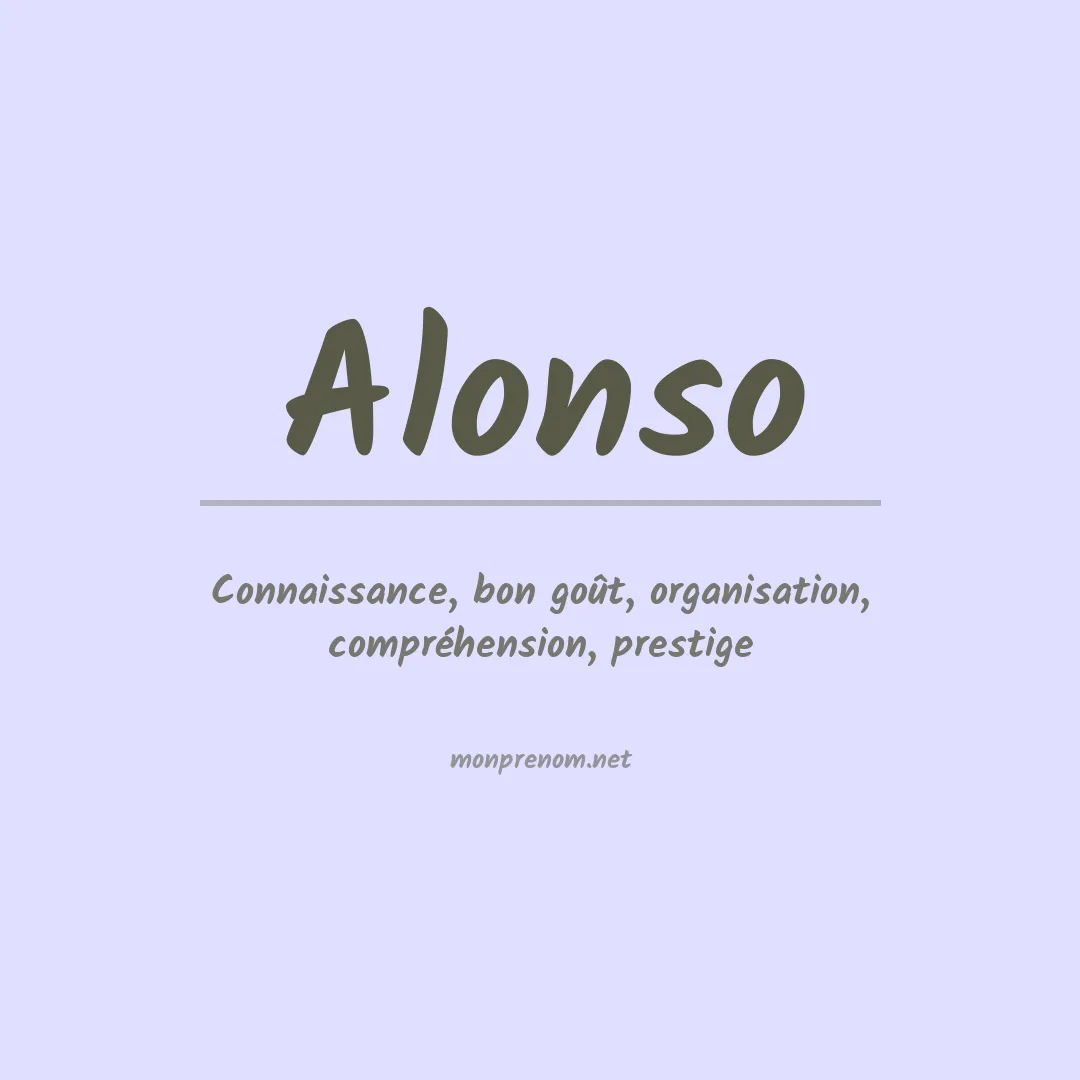 Prénom Alonso