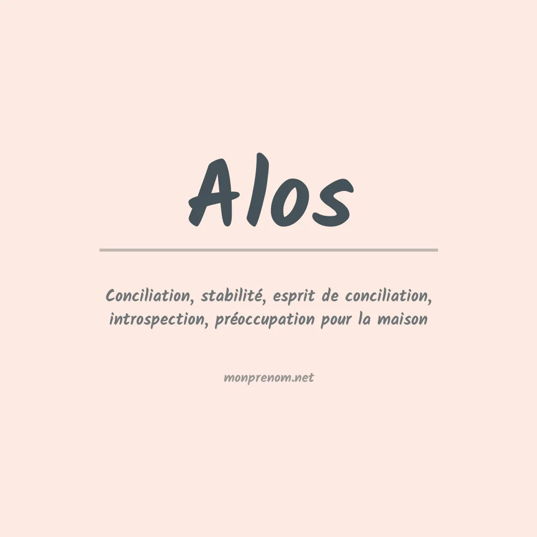 Prénom Alos
