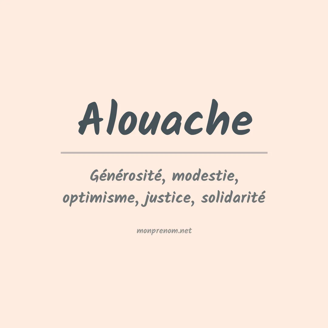 Prénom Alouache