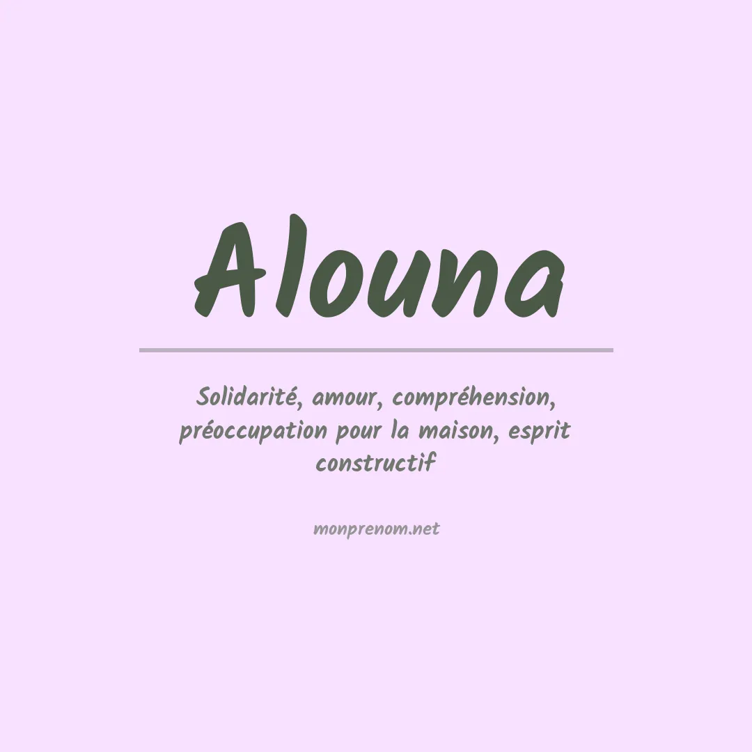 Prénom Alouna