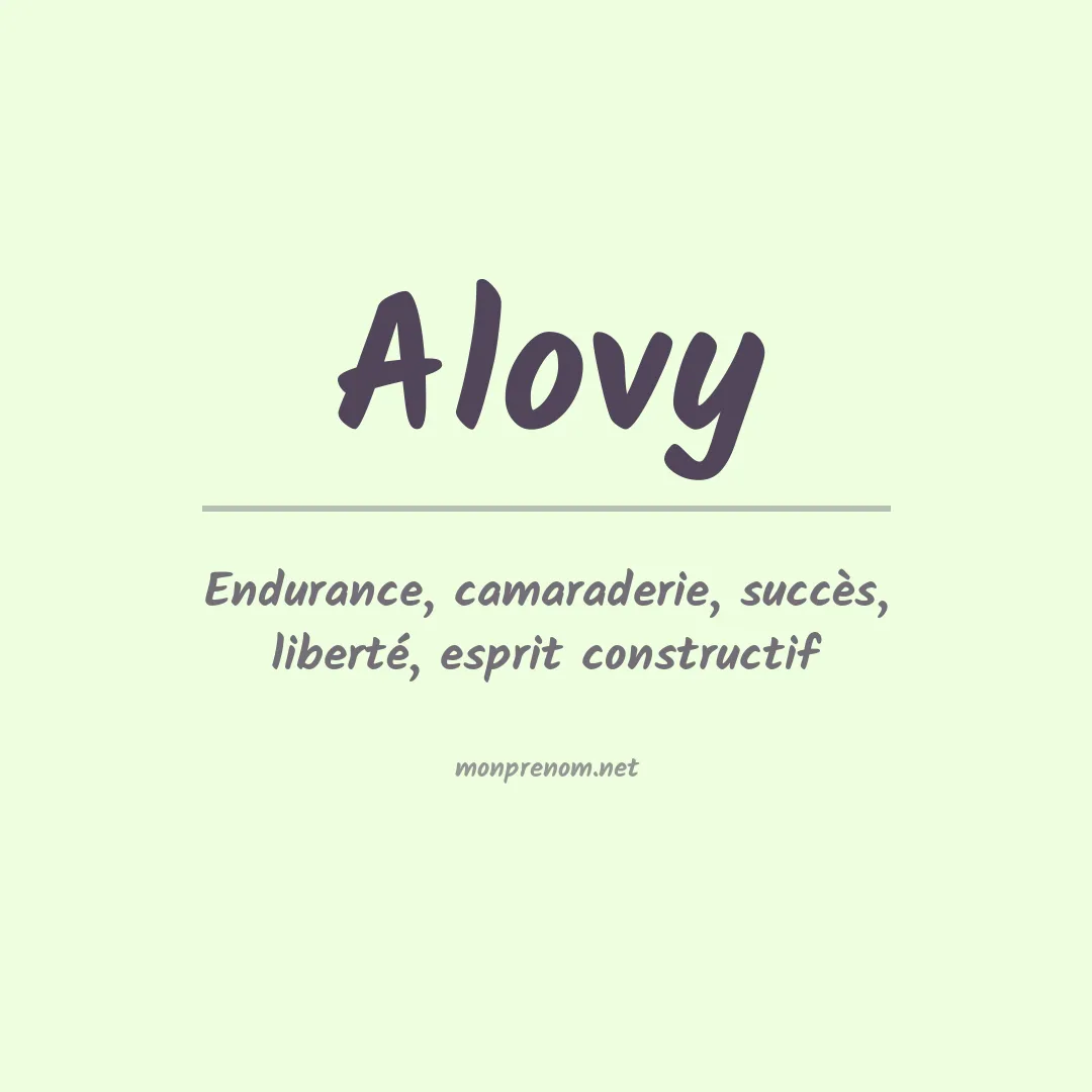 Signification du prénom Alovy