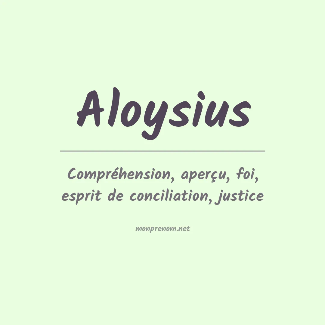 Prénom Aloysius