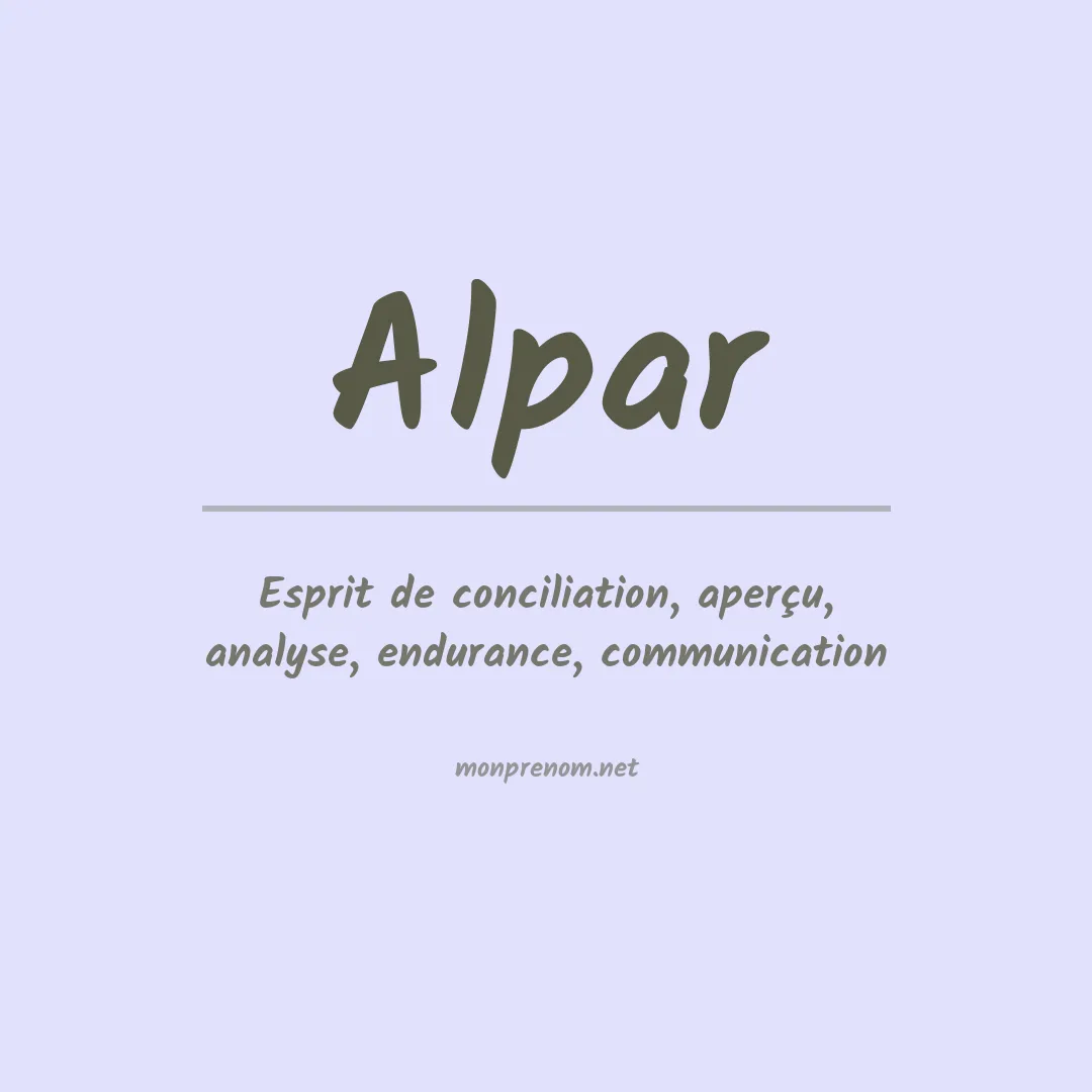 Signification du prénom Alpar