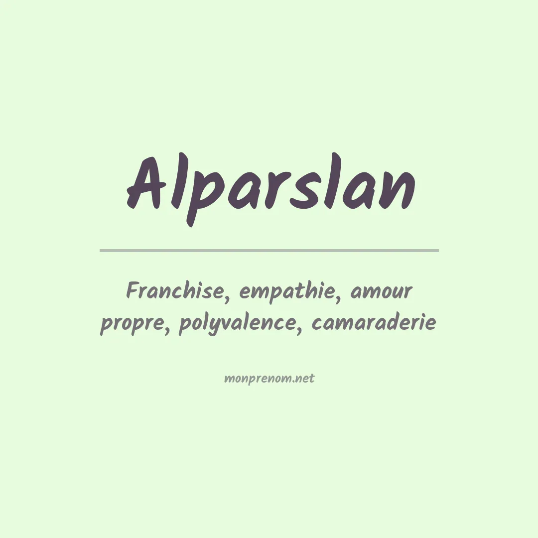 Signification du prénom Alparslan