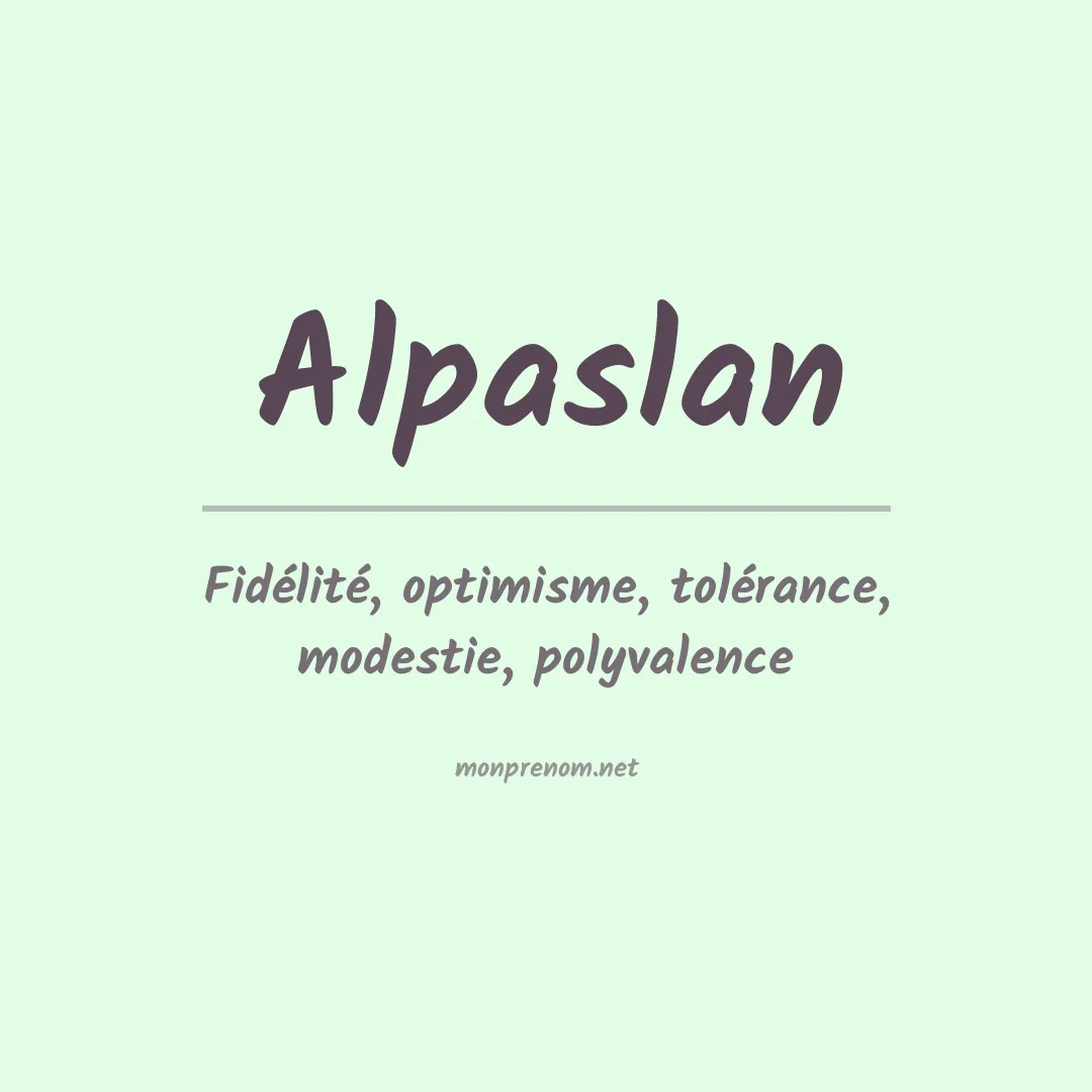 Signification du prénom Alpaslan