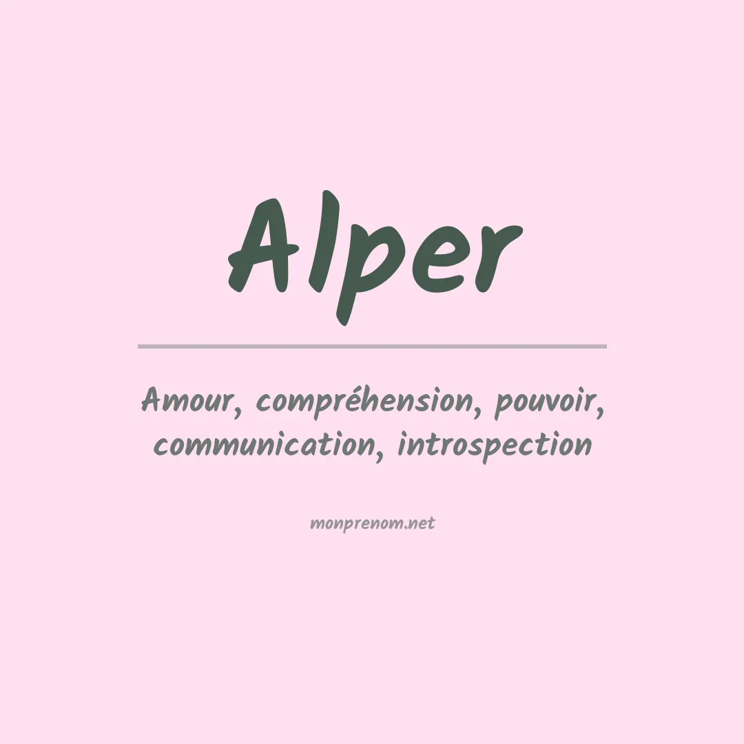 Prénom Alper