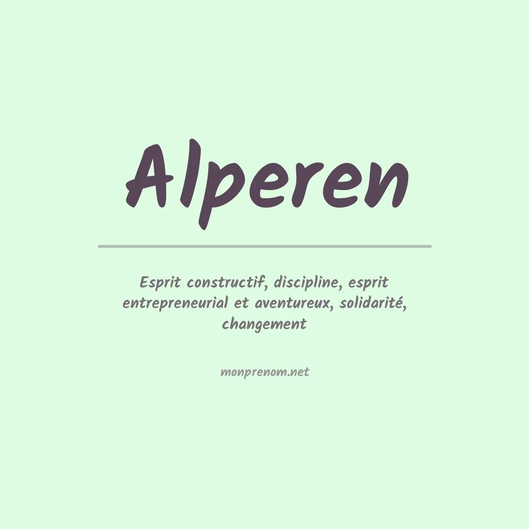 Signification du prénom Alperen