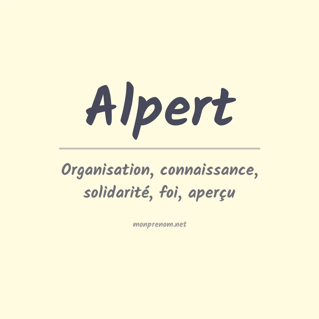 Prénom Alpert